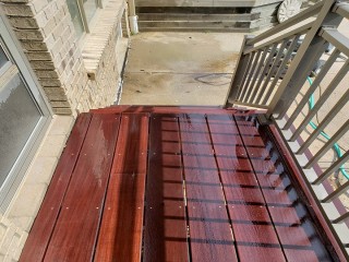 Front Steps Staining After